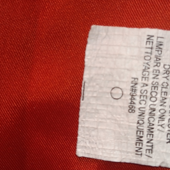 CHARLES KLEIN Orange Long Coat Size 6 - Picture 7 of 14